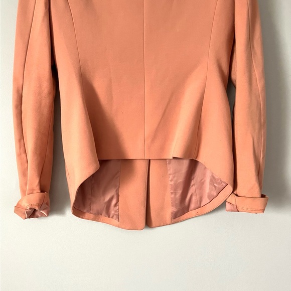 BCBGMaxAzria β’ peach moto open blazer jacket with knit stretch panels - Picture 14 of 16